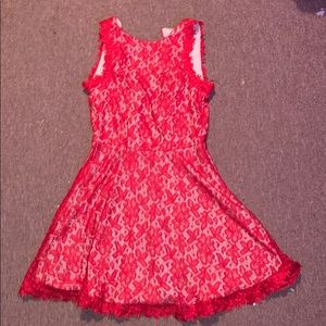 red lace dress